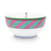 Pip Studio Schalen|Pip Chique Stripes Schale Rosa/Grun 18Cm