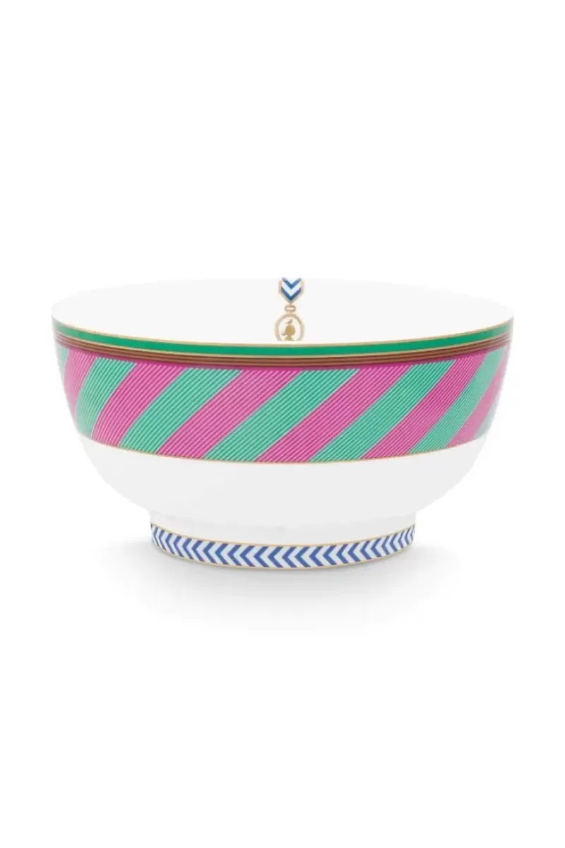 Pip Studio Schalen|Pip Chique Stripes Schale Rosa/Grun 18Cm