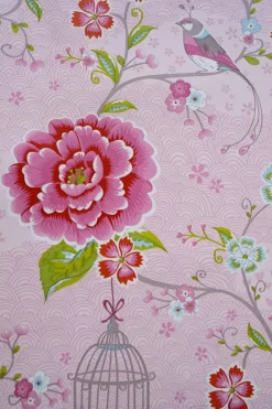 Pip Studio Vliestapete|Birds In Paradise Vliestapete Rosa