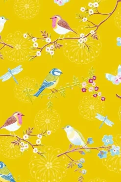 Pip Studio Vliestapete|Early Bird Vliestapete Gelb