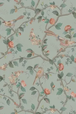 Pip Studio Vliestapete|Good Nightingale Vliestapete Hellblau/