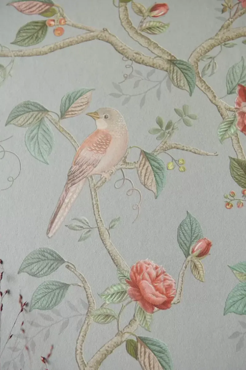 Pip Studio Vliestapete|Good Nightingale Vliestapete Hellblau/