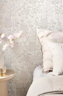 Pip Studio Vliestapete|Origami Tree Vliestapete Gebrochen S/Silber