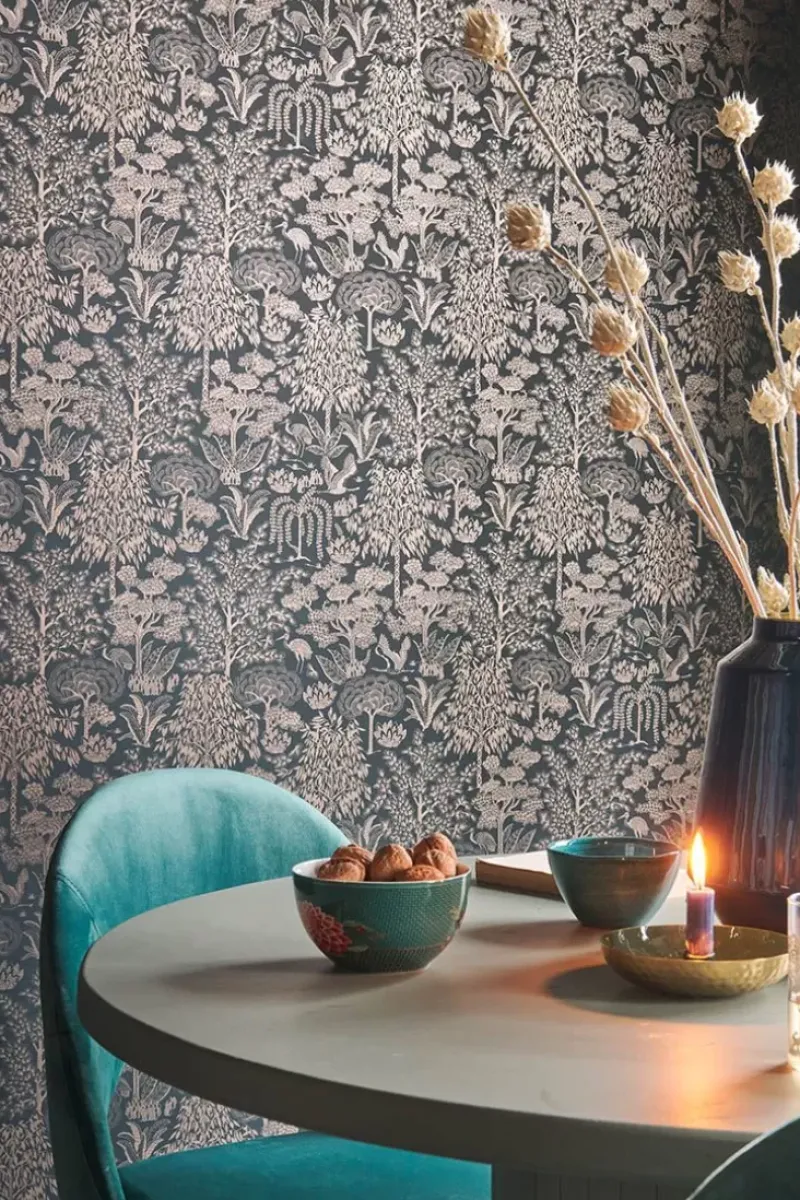 Pip Studio Vliestapete|Origami Tree Vliestapete Dunkel /Rosegold