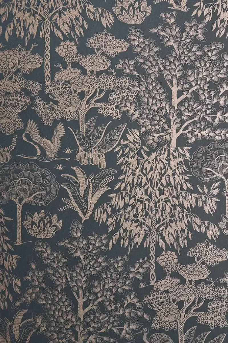 Pip Studio Vliestapete|Origami Tree Vliestapete Dunkel /Rosegold