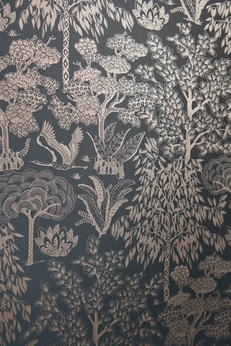 Pip Studio Vliestapete|Origami Tree Vliestapete Dunkel /Rosegold