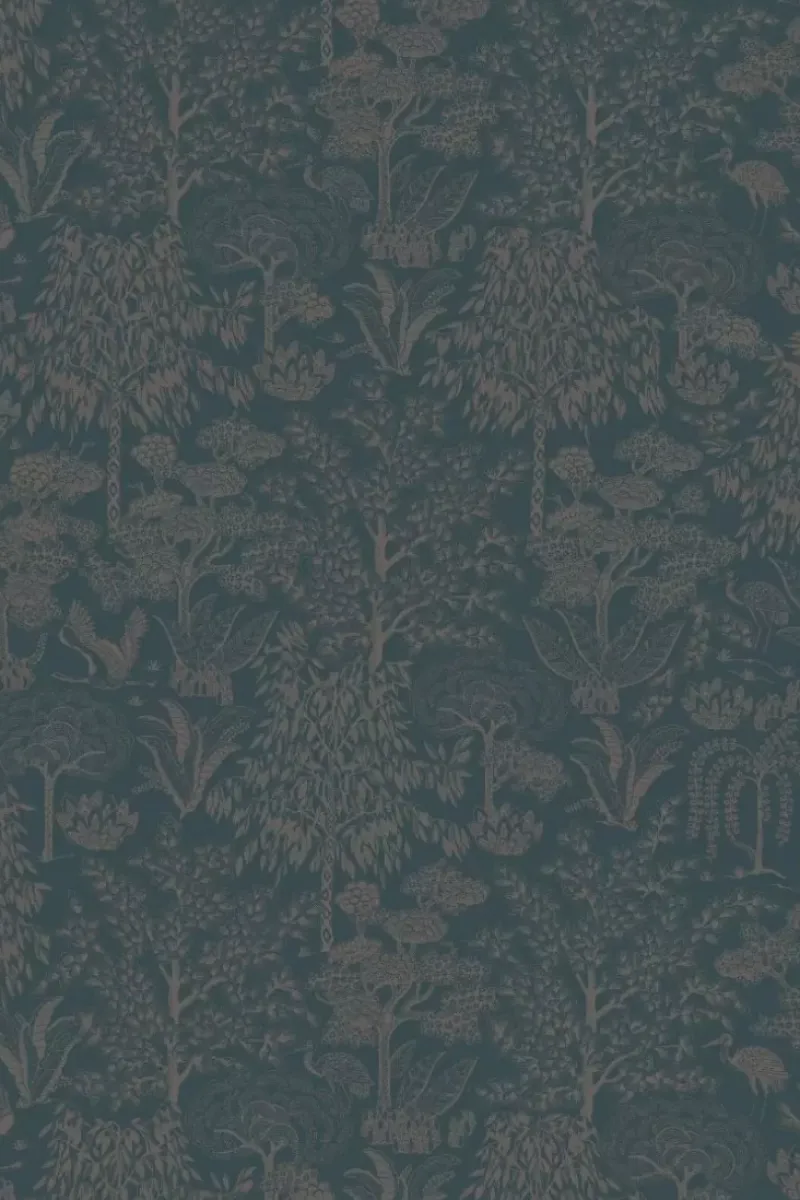 Pip Studio Vliestapete|Origami Tree Vliestapete Dunkel /Rosegold