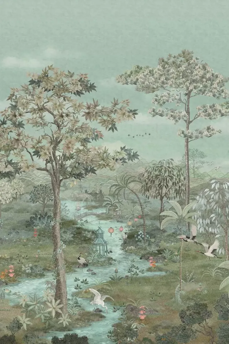 Pip Studio Fototapete|Pip Paradise Wallpower Grun