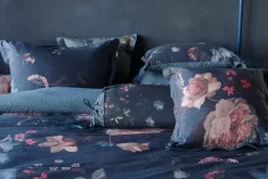 Pip Studio Zierkissen|Quadratisches Zierkissen Tokyo Bouquet Dunkel