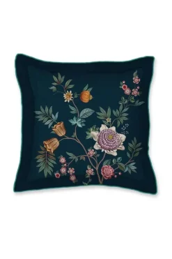 Pip Studio Bettkissen|Quadratisches Zierkissen Il Paradiso Dunkelblau