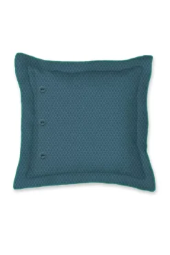 Pip Studio Bettkissen|Quadratisches Zierkissen Il Paradiso Dunkelblau