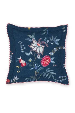 Pip Studio Bettkissen|Quadratisches Zierkissen Flower Festival Dunkel