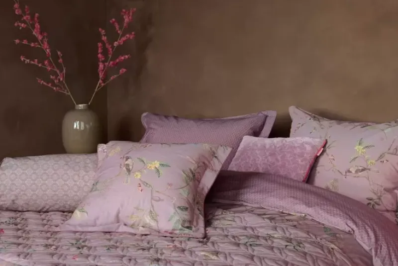Pip Studio Bettkissen|Quadratisches Zierkissen Autunno Lila