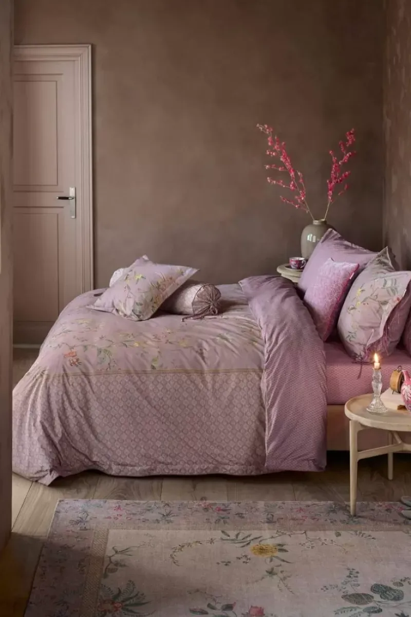 Pip Studio Bettkissen|Quadratisches Zierkissen Autunno Lila