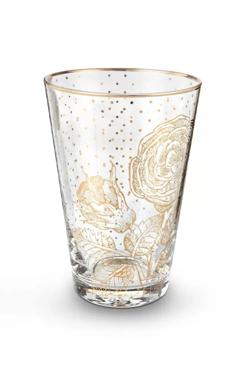 Pip Studio Wasserglas|Royal Longdrinkglas Golden Flower