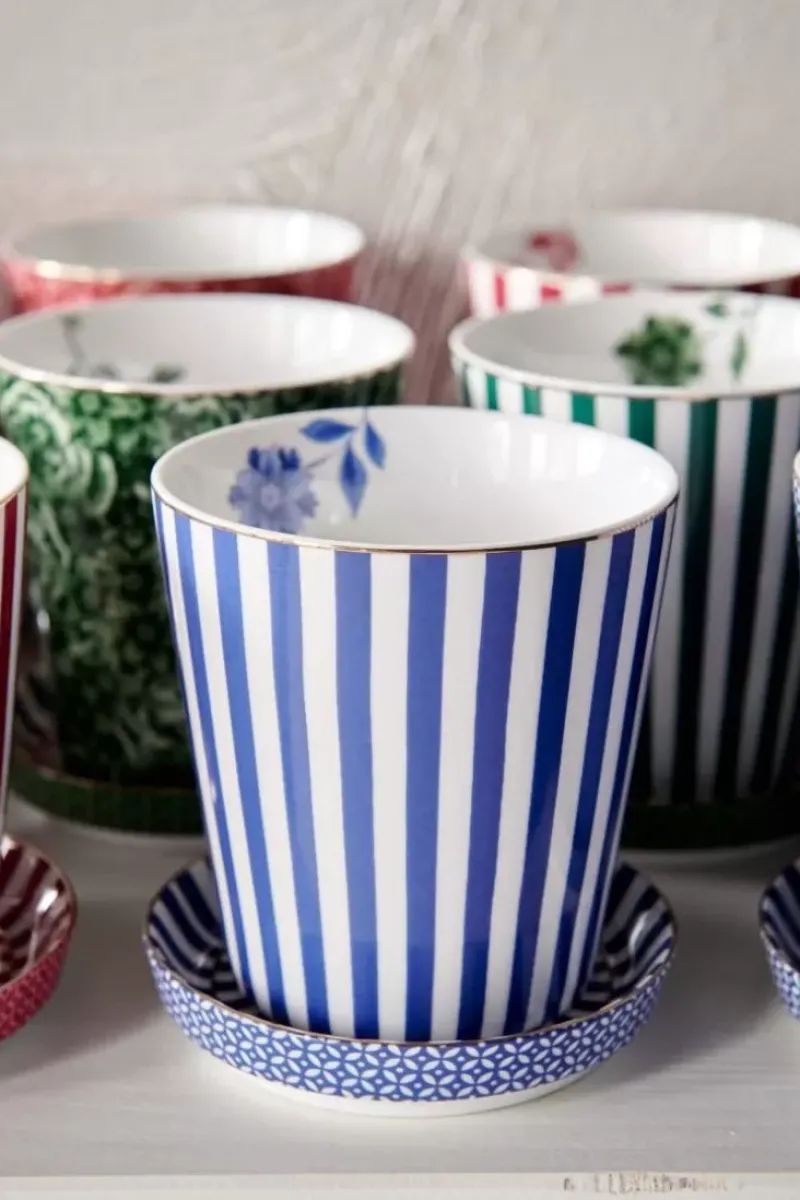 Pip Studio Porzellan Sets|Royal Stripes Tasse & Teebeutelablage