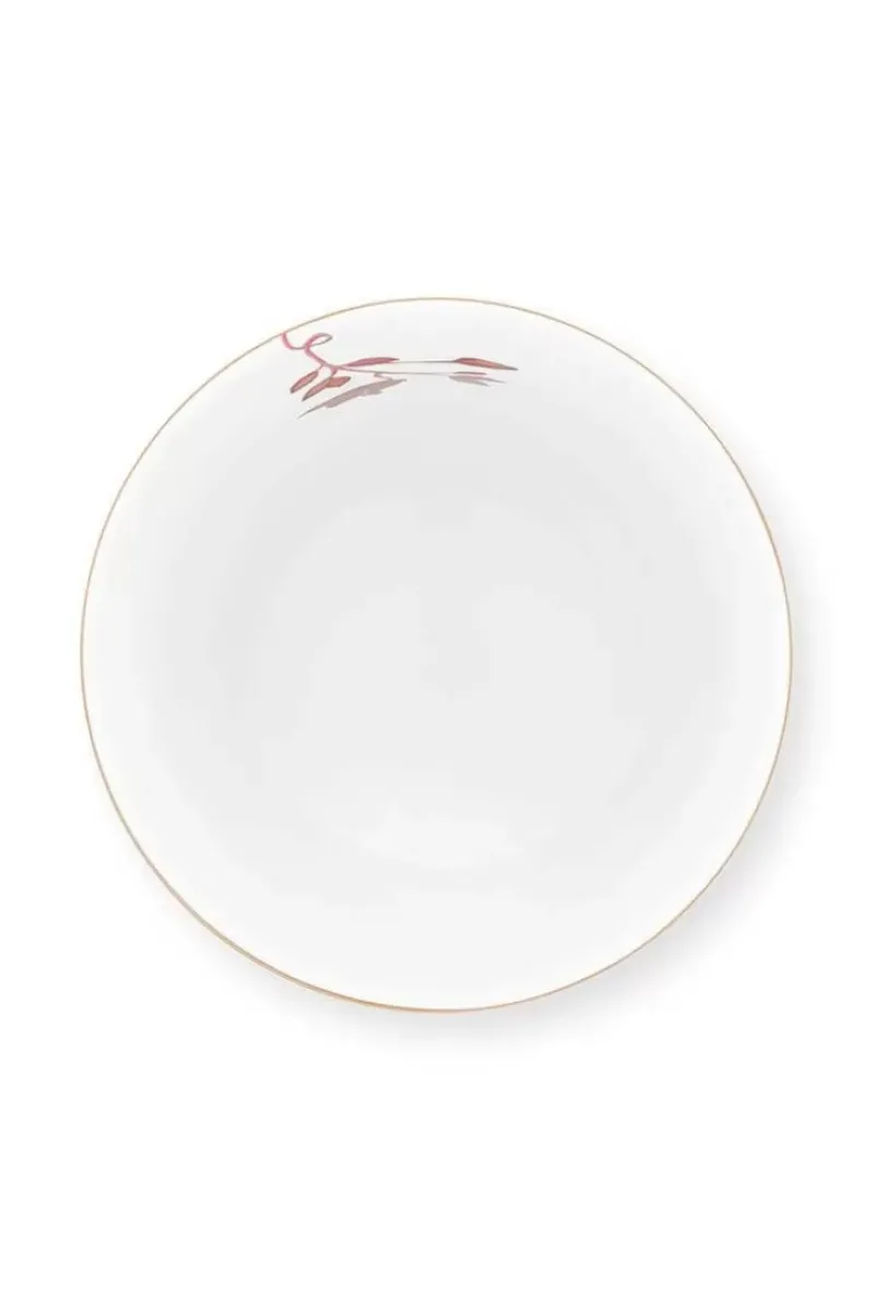 Pip Studio Kaffeetassen|Royal Stripes Tasse Blumen Dunkelrosa