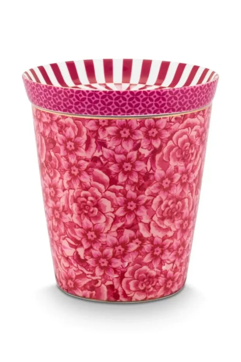 Pip Studio Teetassen|Royal Stripes Tasse Blumen & Teebeutelablage Dunkel