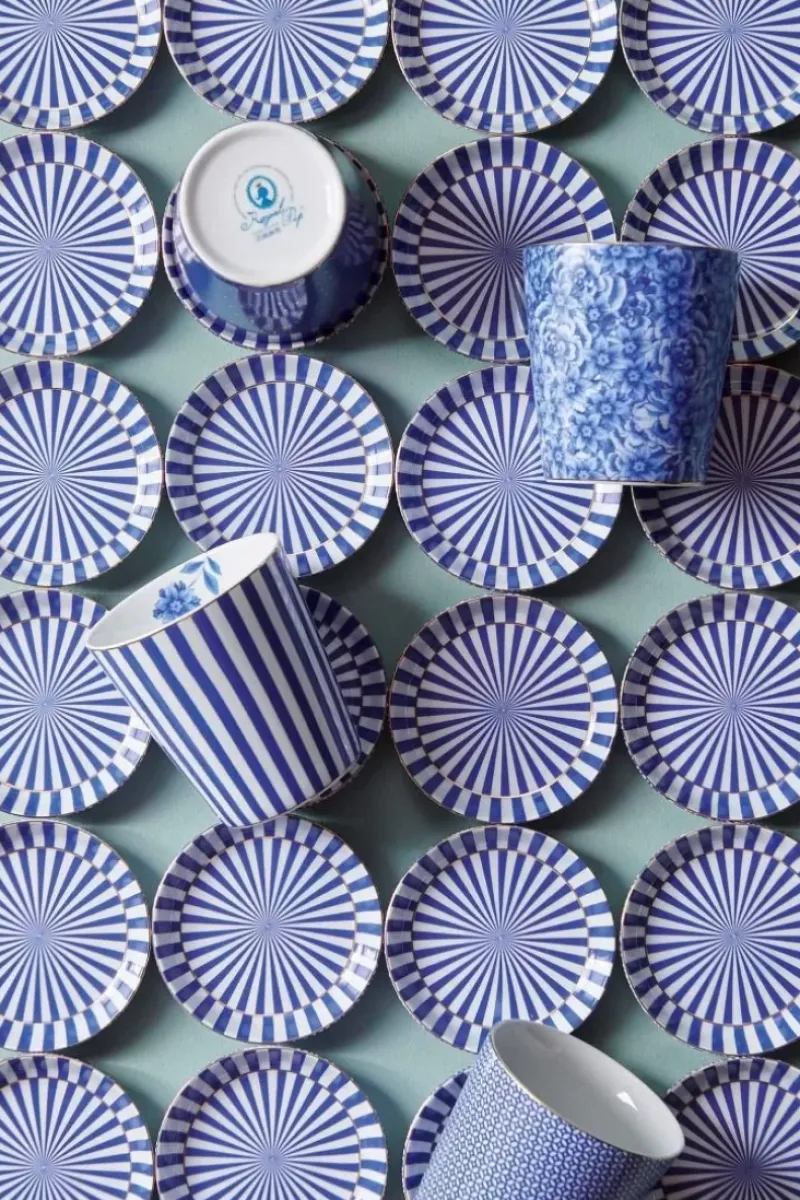 Pip Studio Porzellan Sets|Royal Stripes Tasse Blumen & Teebeutelablage