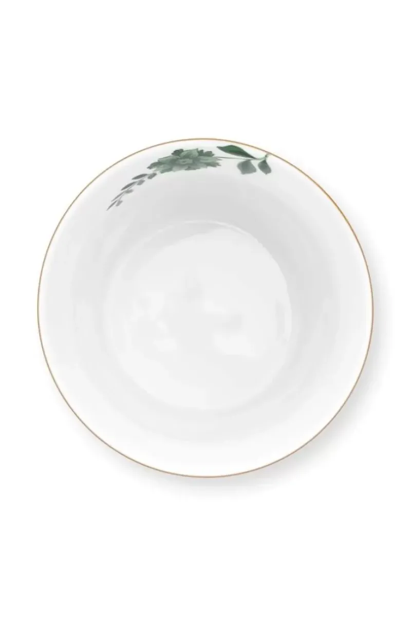 Pip Studio Porzellan Sets|Royal Stripes Tasse Punkte & Teebeutelablage Grun