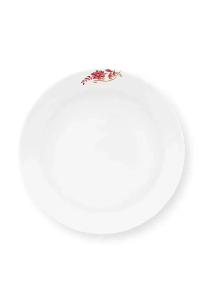 Pip Studio Tiefe Teller|Royal Stripes Tiefer Teller Dunkelrosa 21.5Cm