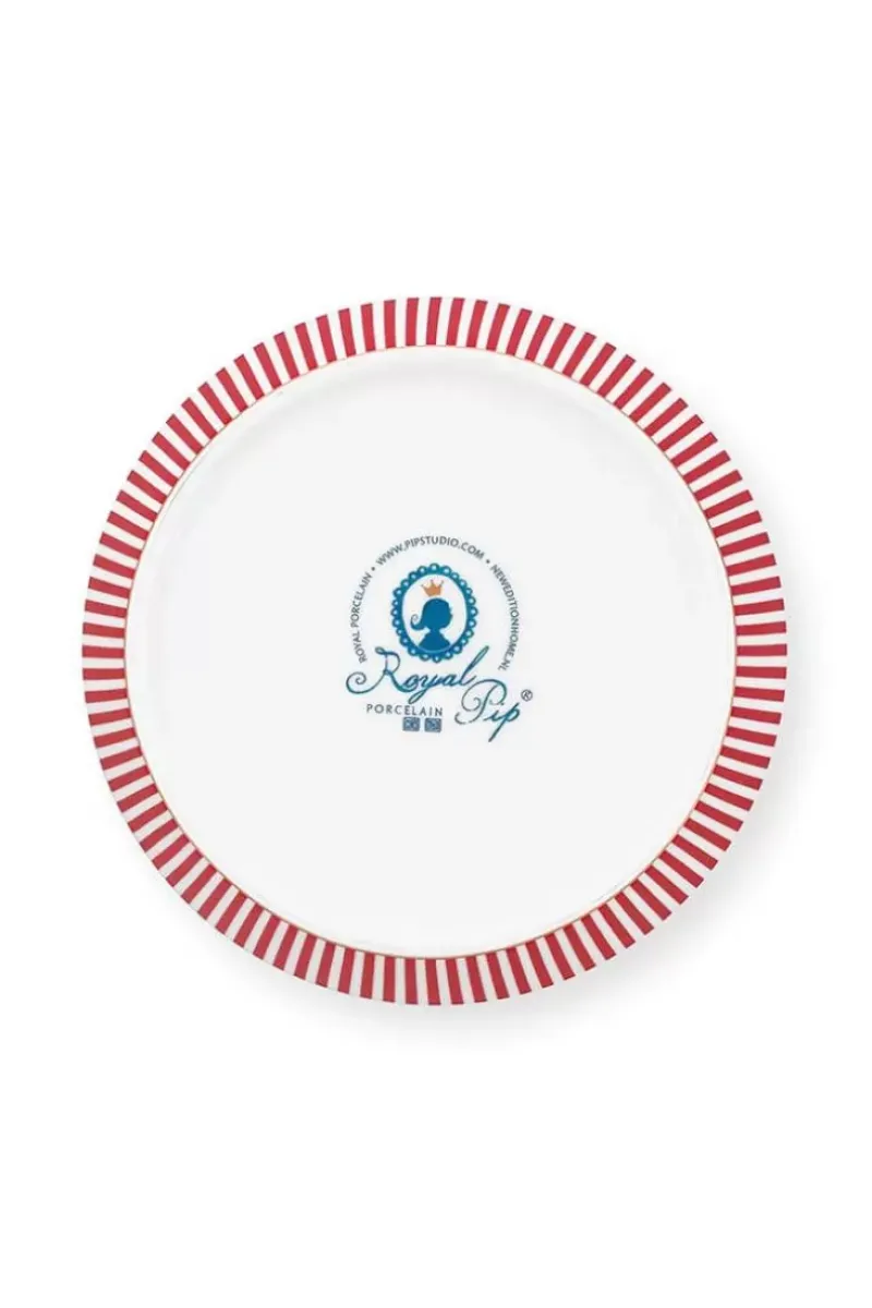 Pip Studio Tiefe Teller|Royal Stripes Tiefer Teller Dunkelrosa 21.5Cm
