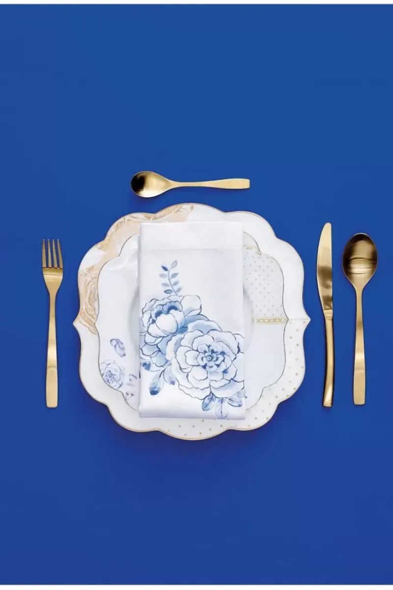 Pip Studio Frühstücksteller|Royal White Frühstücksteller Golden Dots 23,5 Cm