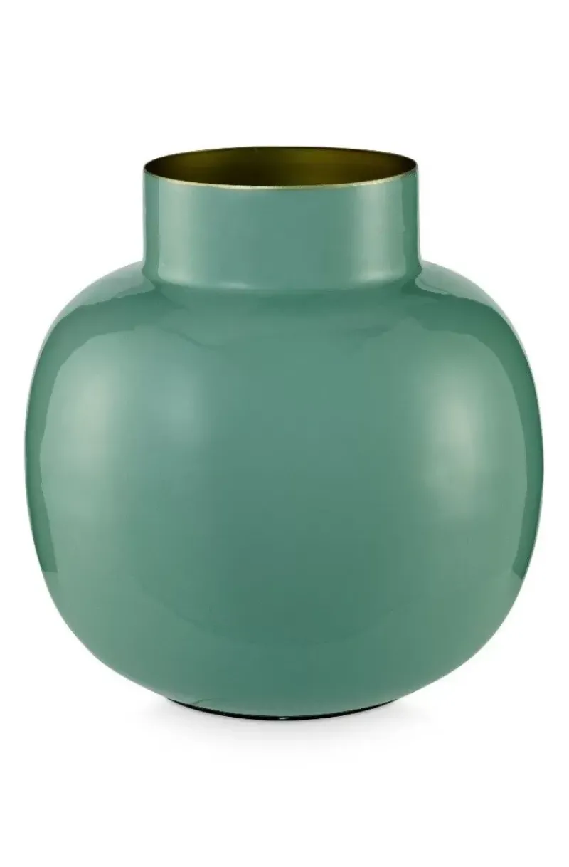 Pip Studio Grose Vasen|Runde Metall Vase 25 Cm