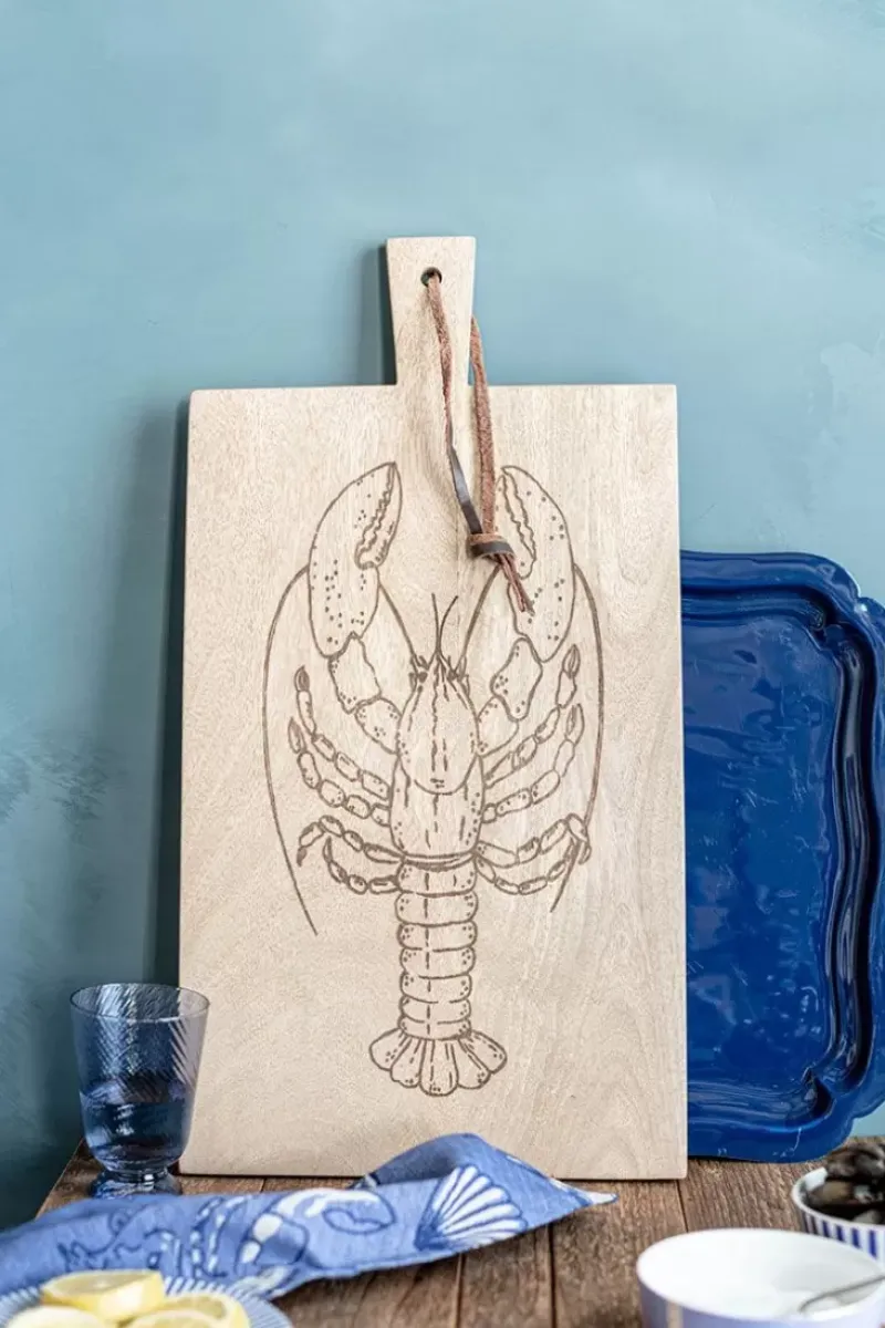 Pip Studio Schale Und Tabletts|Servierbrett Rechteckig Holz Hummer