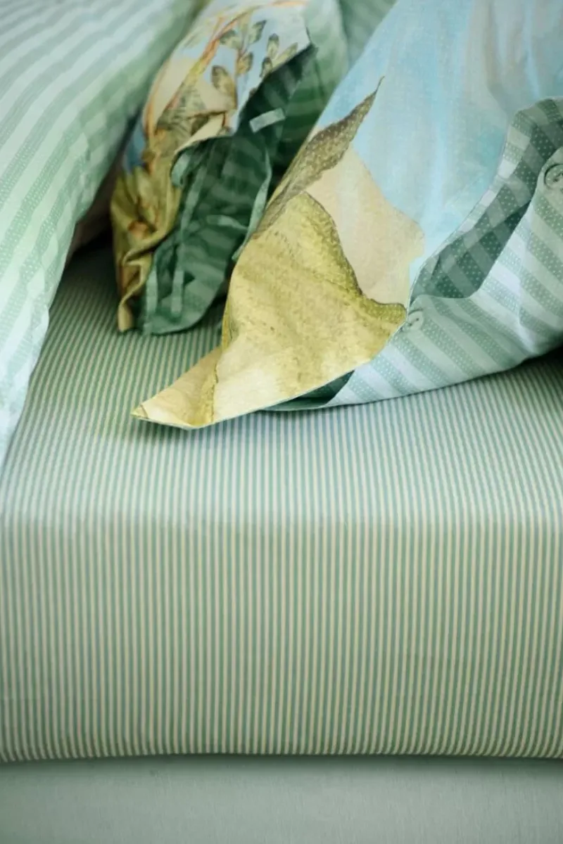 Pip Studio Laken|Spannbettlaken Duo Stripe Khaki