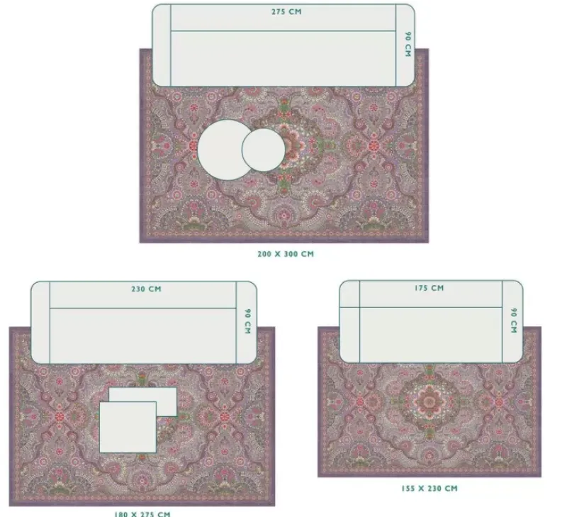 Pip Studio Rechteckige Teppiche|Teppich Moon Delight By Pip Lila