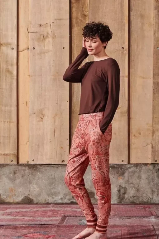 Pip Studio Tops Mit Langen Armeln|Top Lange Armel Solid Terra Rot