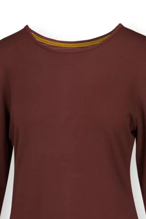 Pip Studio Tops Mit Langen Armeln|Top Lange Armel Solid Terra Rot