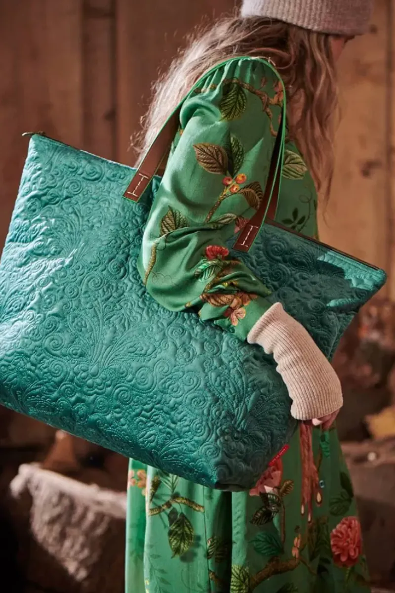 Pip Studio Wochenendtaschen|Tragetasche Samt Quiltey Days