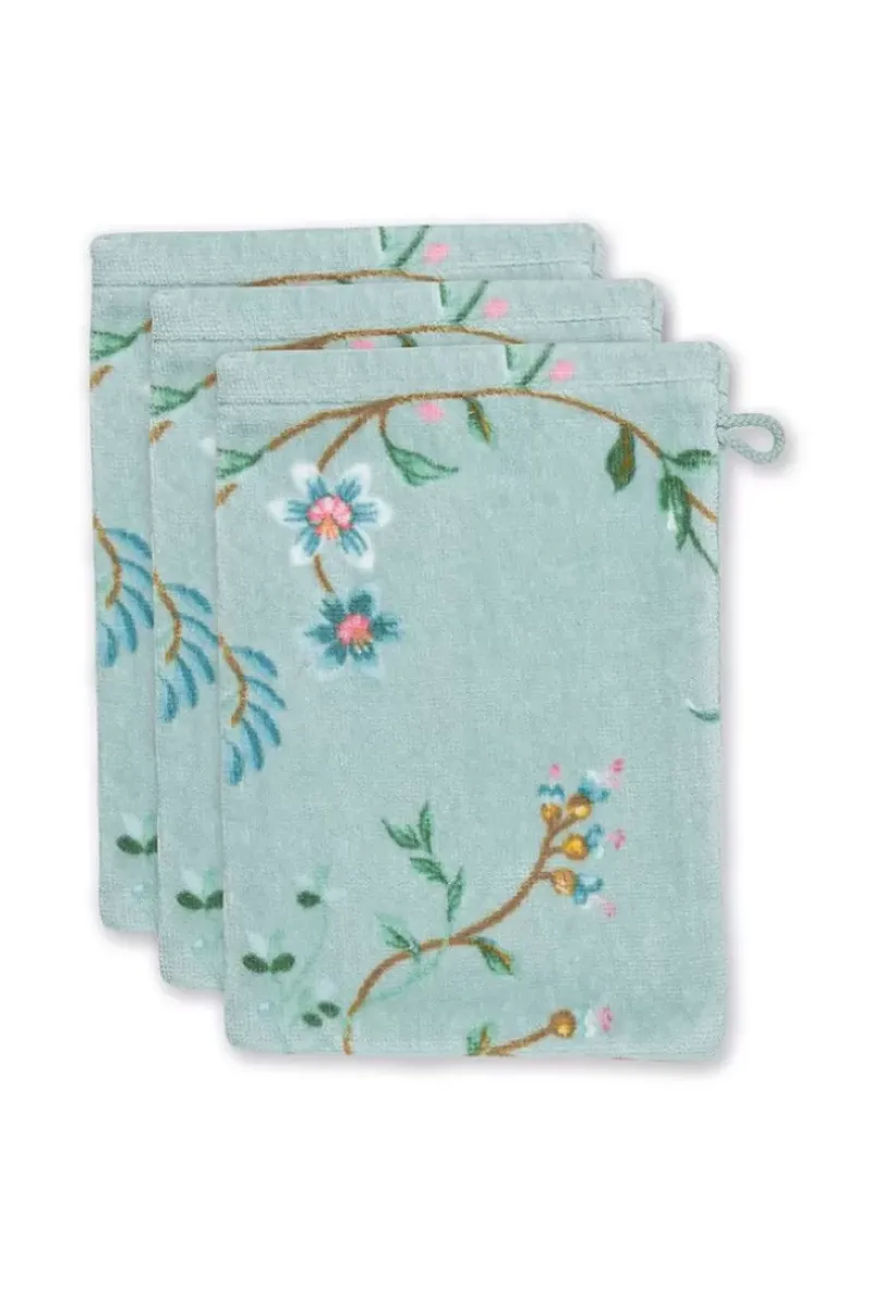 Pip Studio Waschlappen|Waschlappen Set/3 Les Fleurs 16X22 Cm