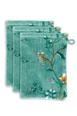 Pip Studio Waschlappen|Waschlappen Set/3 Les Fleurs 16X22 Cm