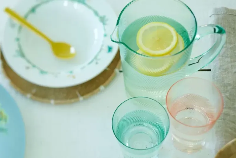 Pip Studio Wasserglas|Wasserglas Twisted Blau