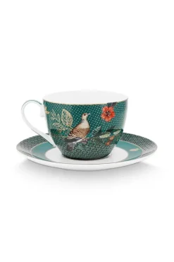 Pip Studio Tasse & Untertasse|Winter Wonderland Cappuccino Tasse & Untertasse Grun