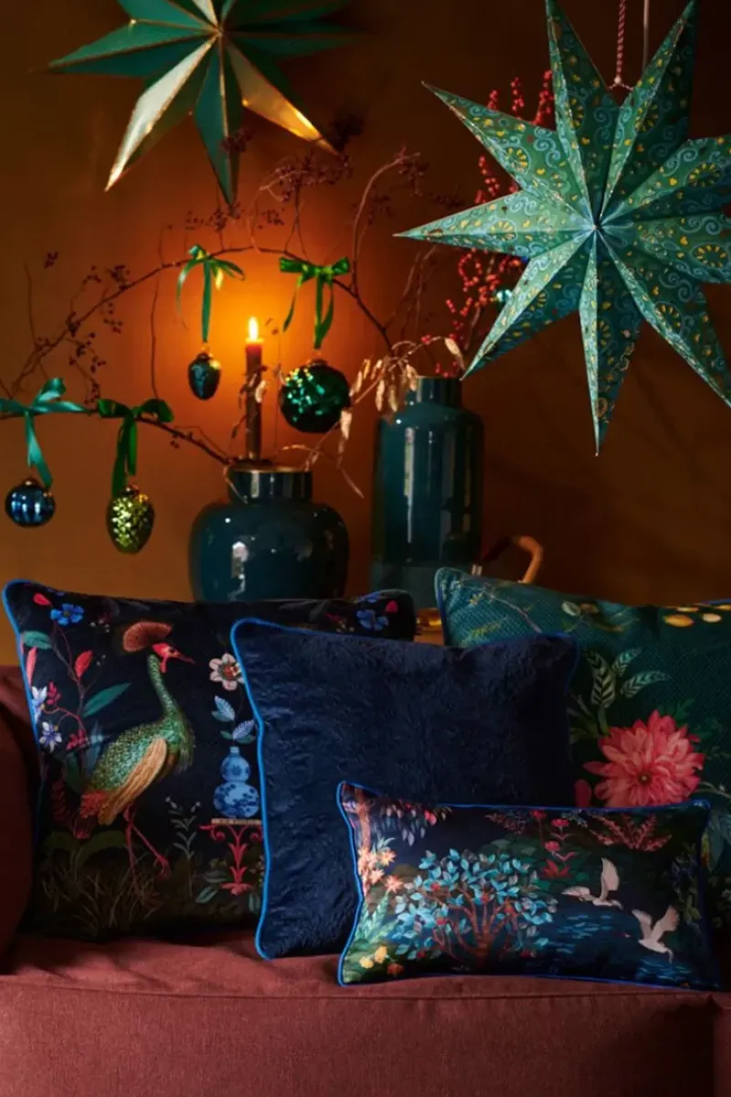 Pip Studio Zierkissen|Zierkissen Quilted Dunkelblau