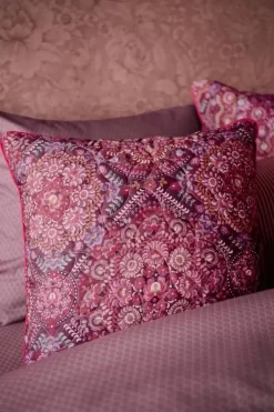 Pip Studio Bettkissen|Zierkissen Quilted Il Mosaico Dunkelrot