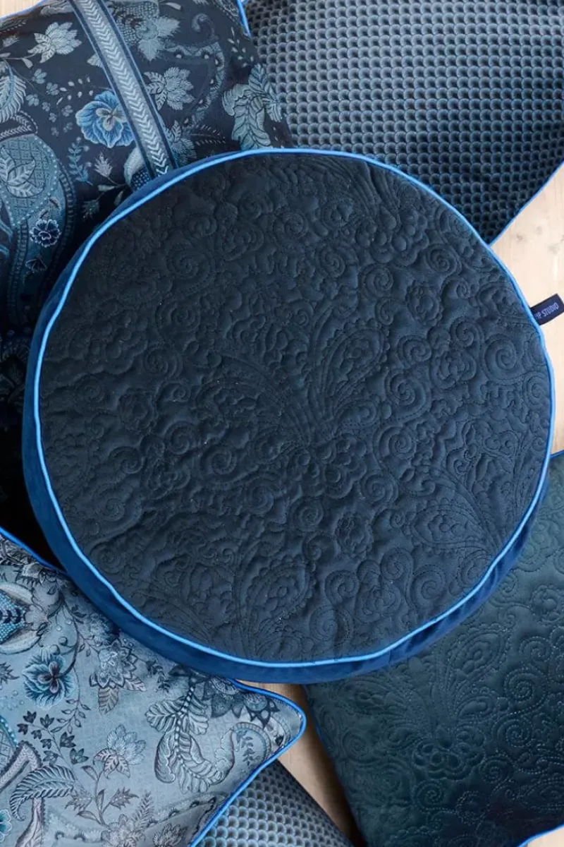 Pip Studio Zierkissen|Zierkissen Rund Quiltey Days Dunkel